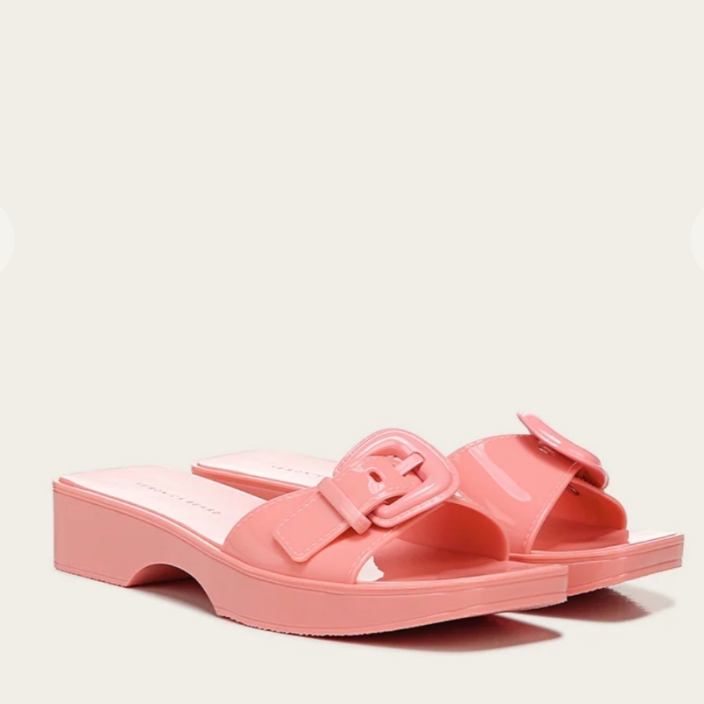 Veronica Beard Davina Jelly Buckle Slide Sandals size 9